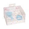 Toy light blue pacifiers for dolls set of 2 pcs (3+ years)