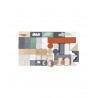 Toy label label from natural wood colorful cubes 50pcs (18+ months)