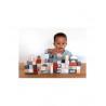 Toy label label from natural wood colorful cubes 50pcs (18+ months)