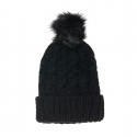 Beanie with thick knitting and pom pon one size (8-16 years)
