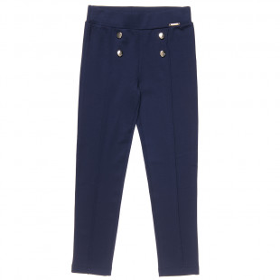 Leggings decorated with metallic buttons (6-14 years)