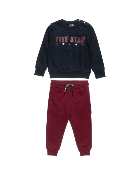 Tracksuit cotton fleece blend Five Star with embossed letters (12 months-5 years)