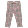 Pants with check design and belt (6-14 years)
