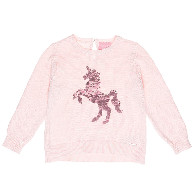 Sweater with flippy sequin unicorn (2-5 years)