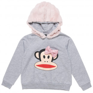 Long sleeve top Paul Frank with fur hood (2-5 years)