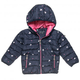 Jacket with heart pattern (12 months-5 years)