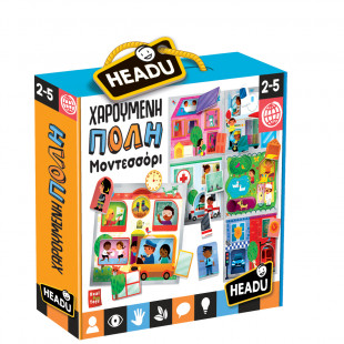 Toy HEADU learning - Assembling town Happy Town (2-5 years)
