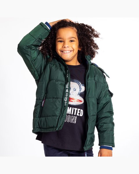 Jacket with detachable hood and fleece lining (12 μηνών-5 ετών)