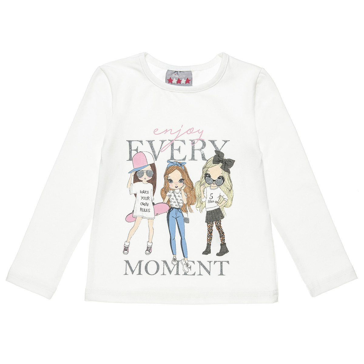 Long sleeve top Five Star decorated 