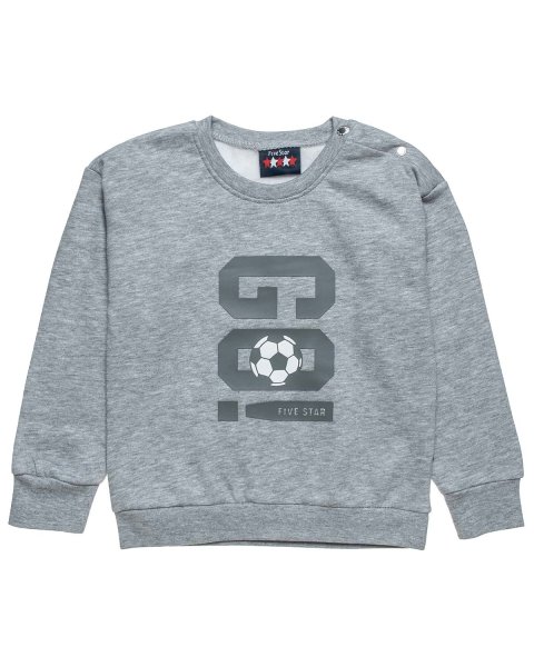 Long sleeve top cotton fleece blend with embossed design (12 months-5 years)