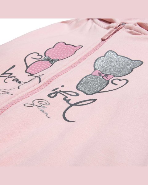 Tracksuit cotton fleece blend Five Star with glitter print (12 months-5 years)