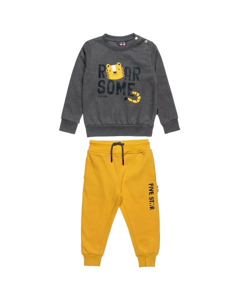 Tracksuit cotton fleece blend Five Star with embossed details (12 months-5 years)