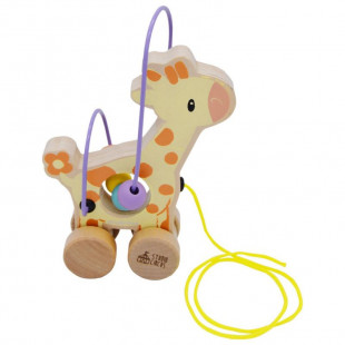 Toy Studio Circus from natural wood - Roalling Bead Coaster giraffe (12+ months)