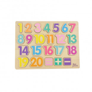 Toy Jumini from natural wood number puzzle (3+ years)