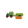 Toy Jumini from natural wood tractor with trailer (2+ years)