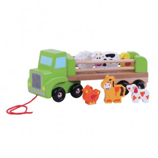 Toy Jumini from natural wood farm lorry (18+ months)