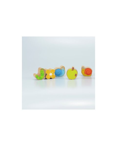 Toy Jumini from natural wood caterpillar balance (3+ years)
