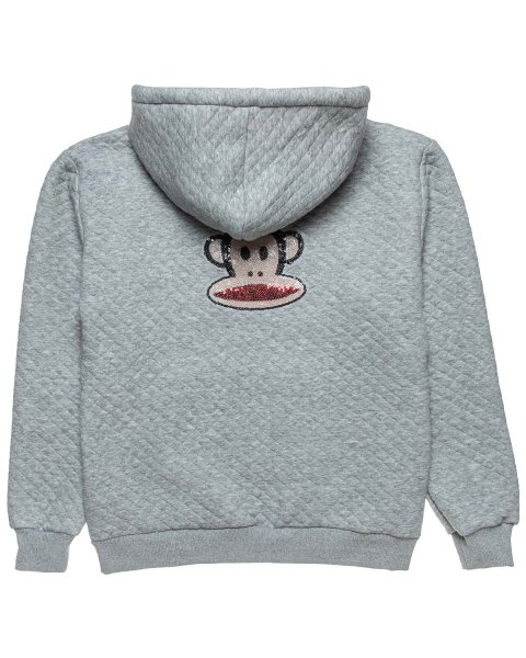 Quilted cotton fleece blend zip hoodie Paul Frank with embroidery (6-14 years)