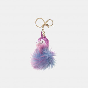 Keychain pom pon unicorn