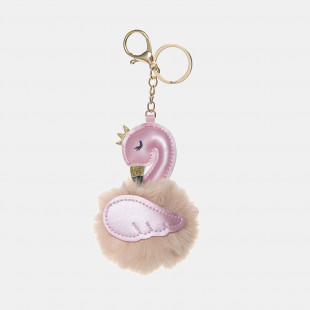 Keychain pom pon swan