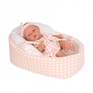 Toy baby doll with carrycot and a light vanilla scent