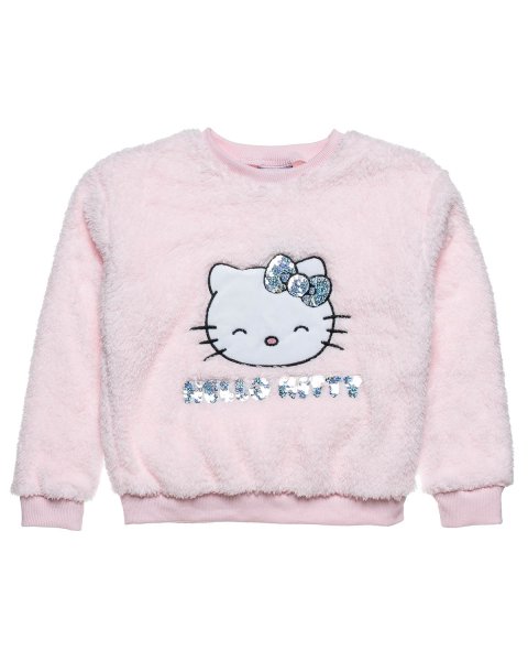 Long sleeve top Hello Kitty with eco fur (18 months-8 years)
