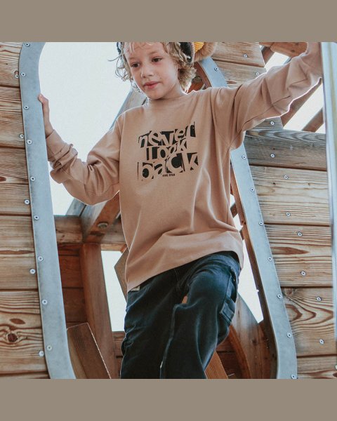 Long sleeve top with embossed print (6-14 years)