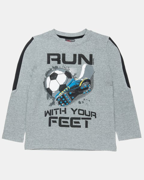 Long sleeve top with soccer print design (2-5 years)