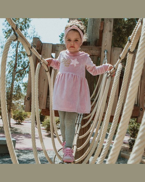 Dress velour with embossed detail (6 months-5 years)