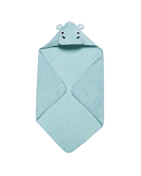 Hooded towel 100% cotton hippo (75x75cm)