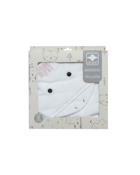 Hooded towel 100% cotton unicorn (75x75cm)