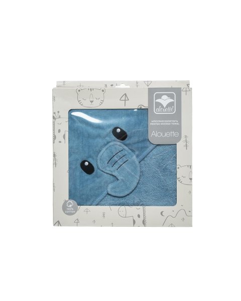 Hooded towel 100% cotton (75x75cm) elephant