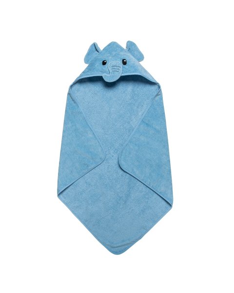 Hooded towel 100% cotton (75x75cm) elephant