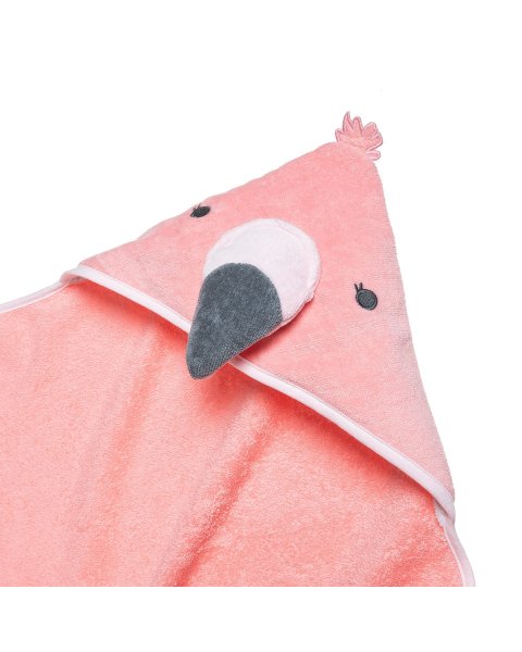 Hooded towel 100% cotton flamingo (75x75cm)