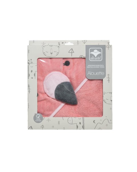   Μπουρνουζοπετσέτα 100% cotton φλαμίνγκο (75x75εκ.)