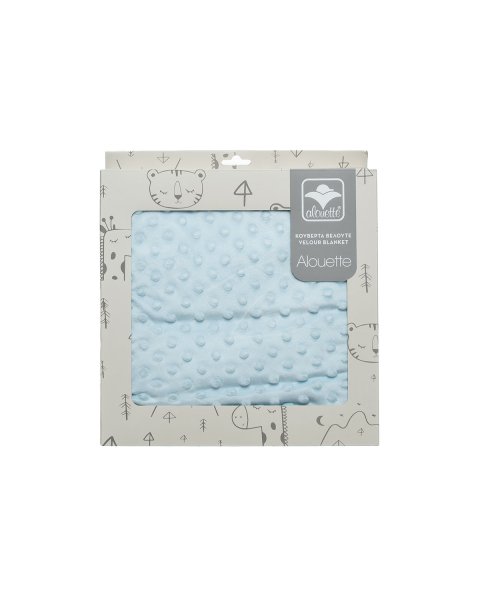 Blanket velour light blue (80x110cm)