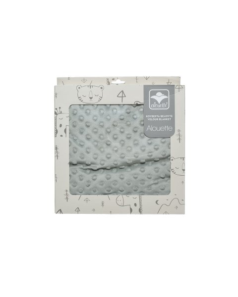 Blanket velour light grey (80x110cm)