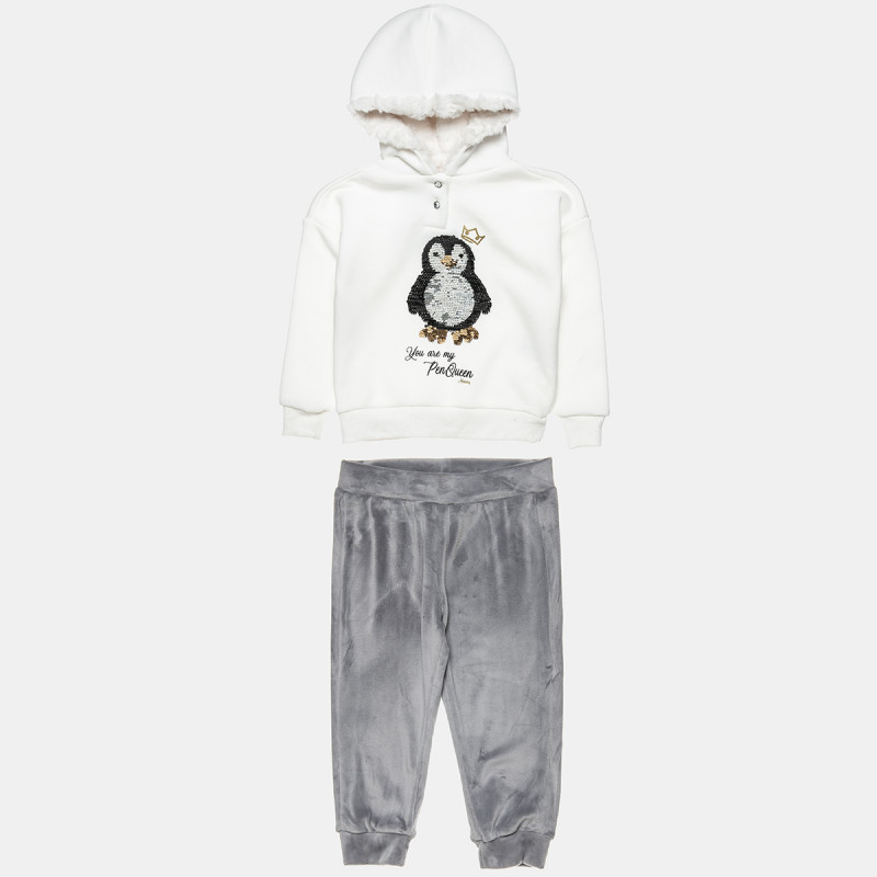 Set Moovers top cotton fleece blend with flippy sequin and velour leggings (18 months-5 years)