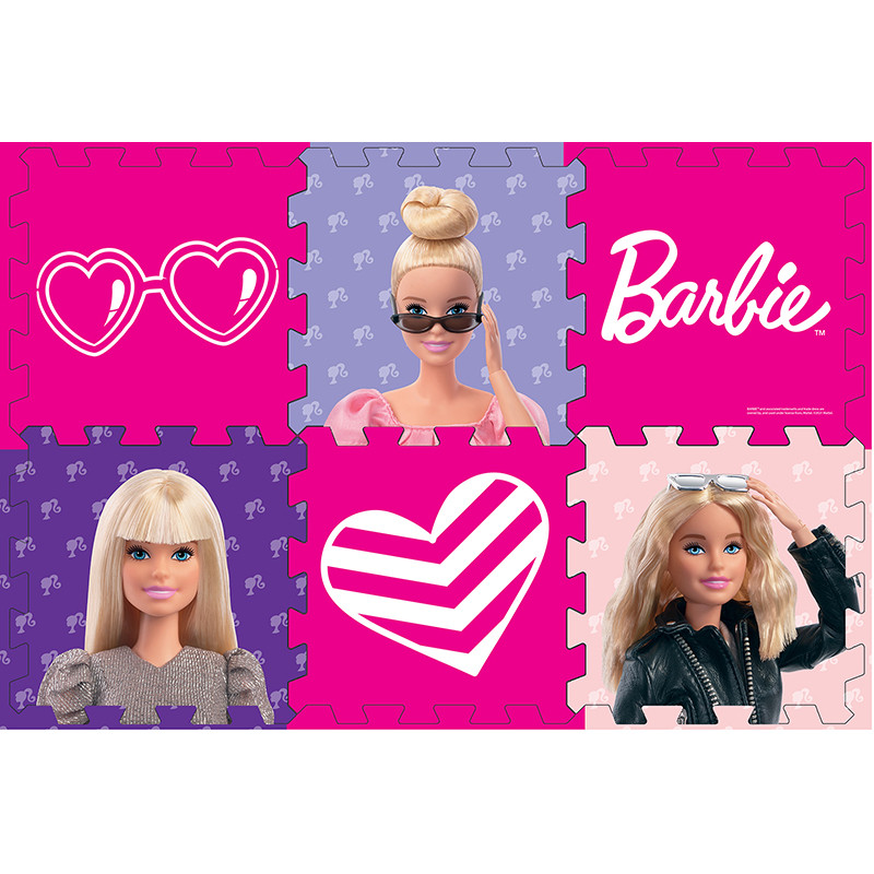 Puzzle mat Barbie 6-pieces 94,5x1x63cm - Alouette