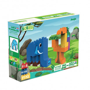 Blocks BIOBUDDI eco Jungle 27 pcs (1,5-6 years)