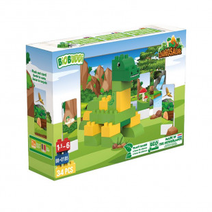 Blocks BIOBUDDI eco Dinosaur 34 pcs (1,5-6 years)
