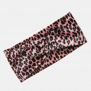 Hairband velour animal print pink (5-10 years)