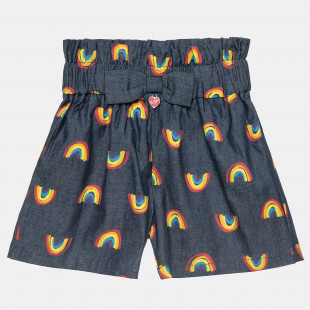 Shorts high waisted with decorative bow (2-5 years)