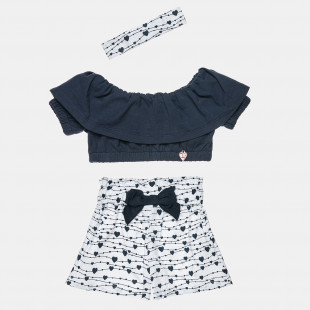 Set crop top with high-waisted shorts (18 months-5 years)