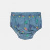 Set top with pom pon and denim underwear (3-18 months)