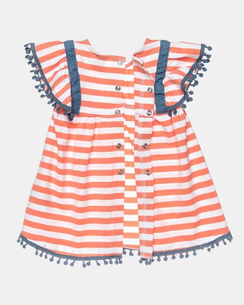 Set top with pom pon and denim underwear (3-18 months)