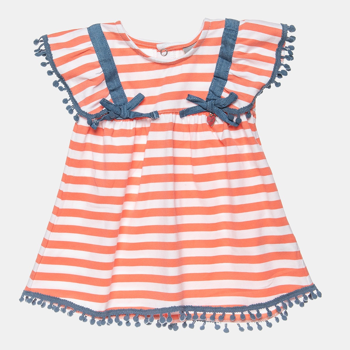 Set top with pom pon and denim underwear (3-18 months) - Alouette