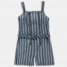Playsuit with stripes and removable belt (6-14 years)