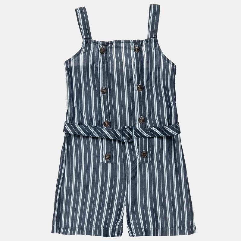 Playsuit with stripes and removable belt (6-14 years)