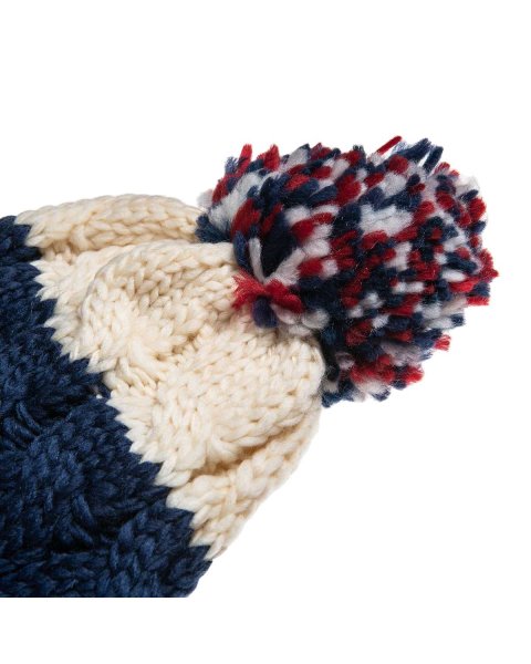 Beanie with thick knitting and pom pon one size (8-16 years)